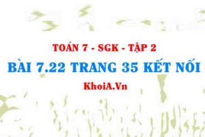 Bài 7.22 trang 35 Toán 7 Kết nối tri thức Tập 2